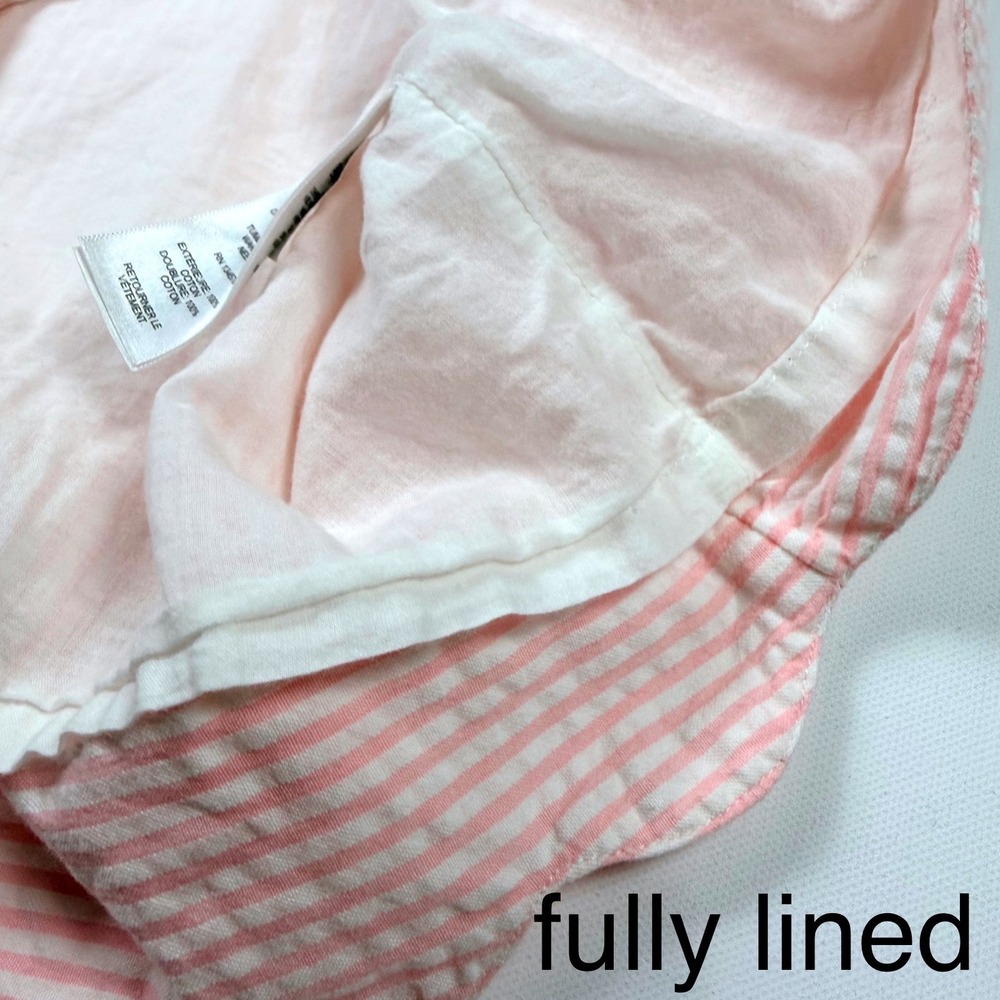 Vineyard Vines Seersucker Dress Womens 6 Pink Excellent Scalloped Hem 2Q010846 - Picture 8 of 9